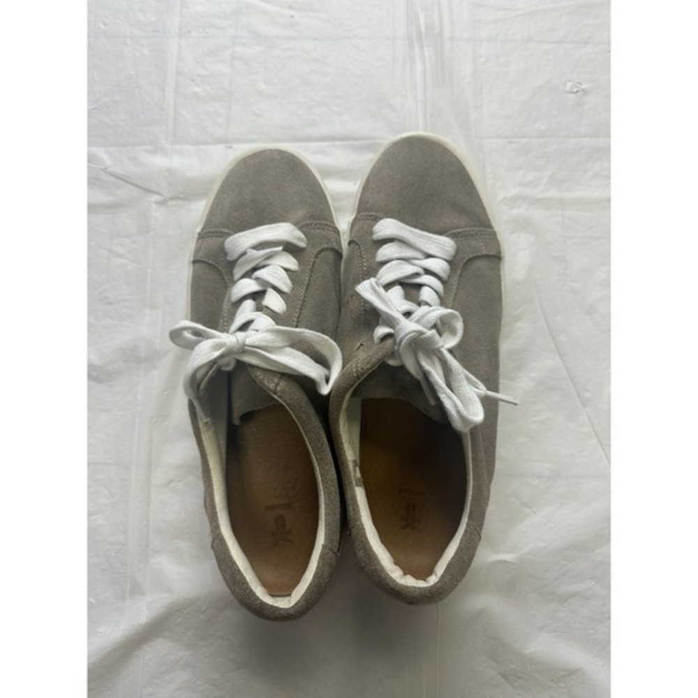 Frye Kerry Shoes Women's 9M Beige‎ White Suede Leather Lace Up Low Top Sneakers - Picture 2 of 9
